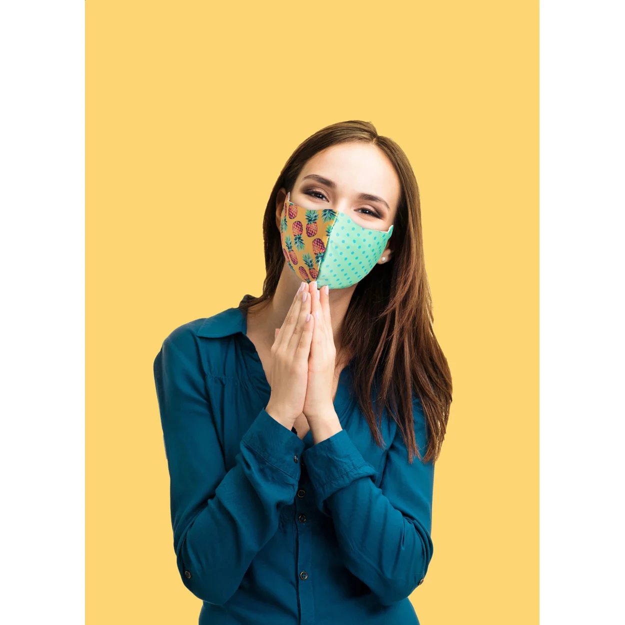 individuelle Gesichtsmaske CreaMask Adjust, gelb – Bild 7