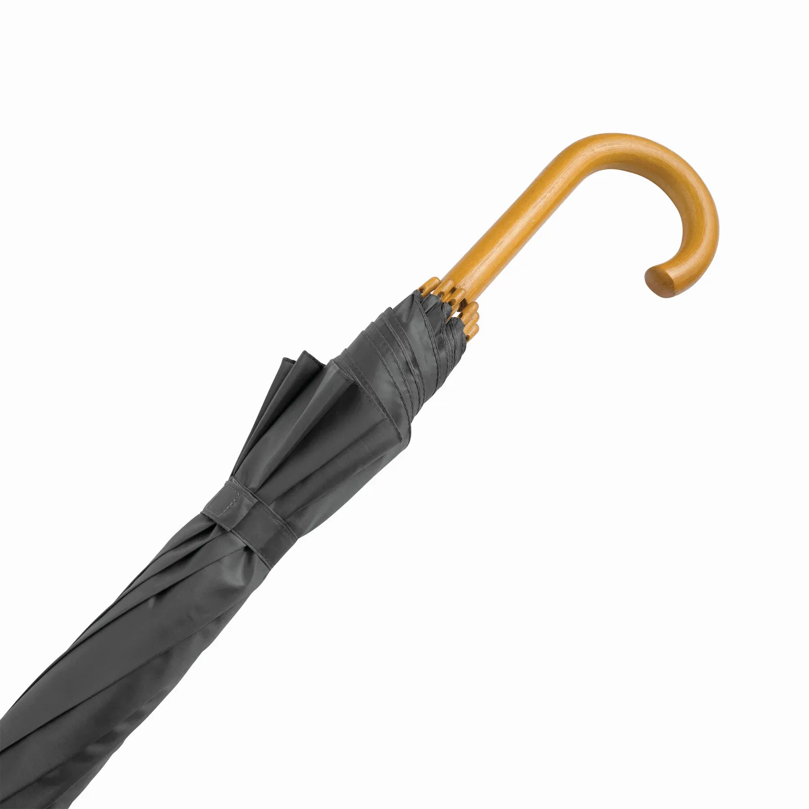 TANGO Umbrella, Automatik-Holzstockschirm, grau – Bild 6