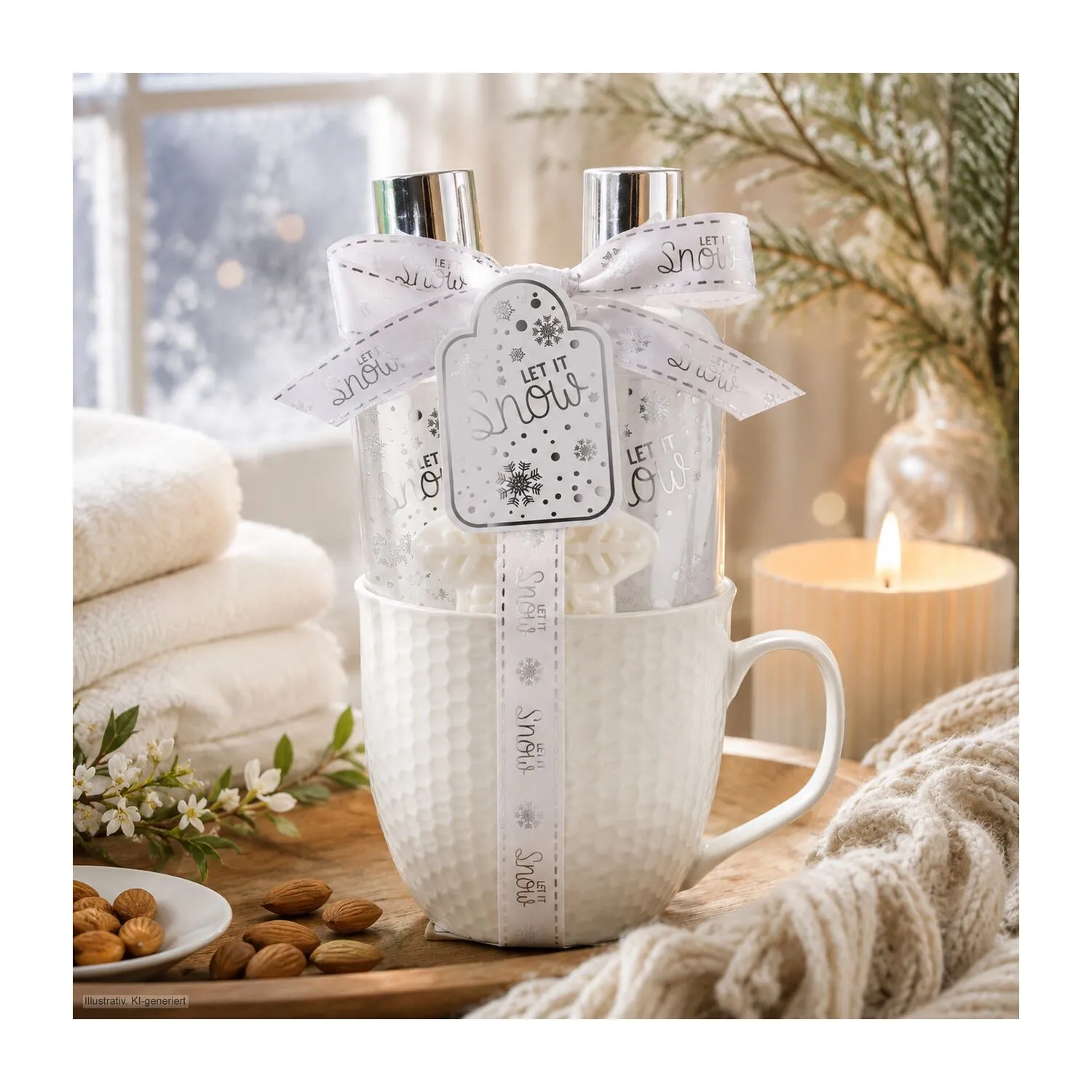 Wellness-Geschenkset: Snowflake, weiß – Bild 3