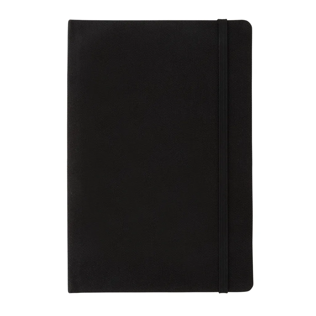 GRS-zertifiziertes rPET-A5-Notizbuch, schwarz – Bild 4