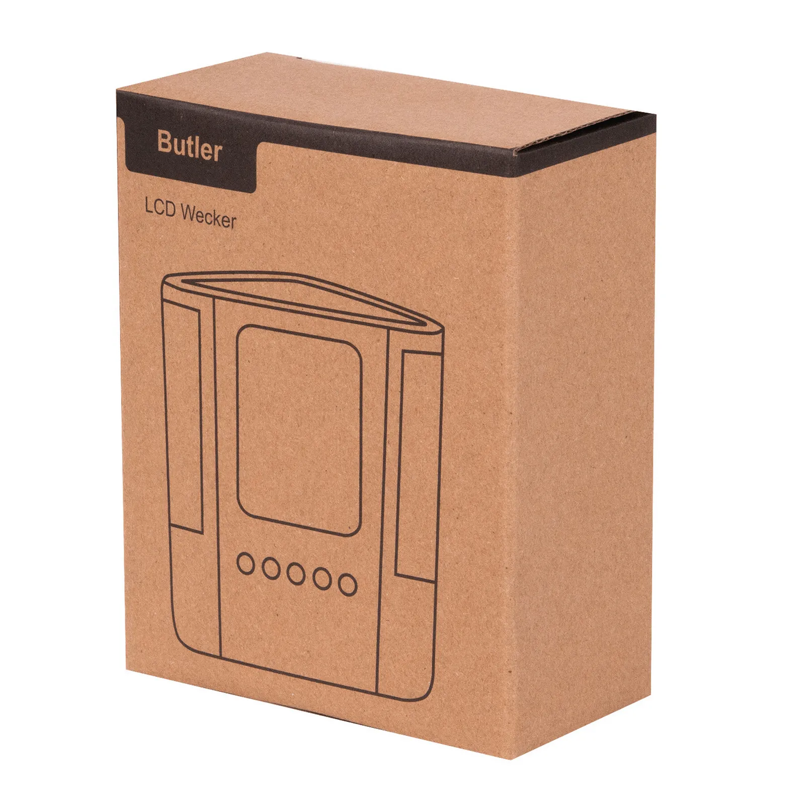 BUTLER - LCD-Wecker schwarz, silber, schwarz, silber – Bild 6