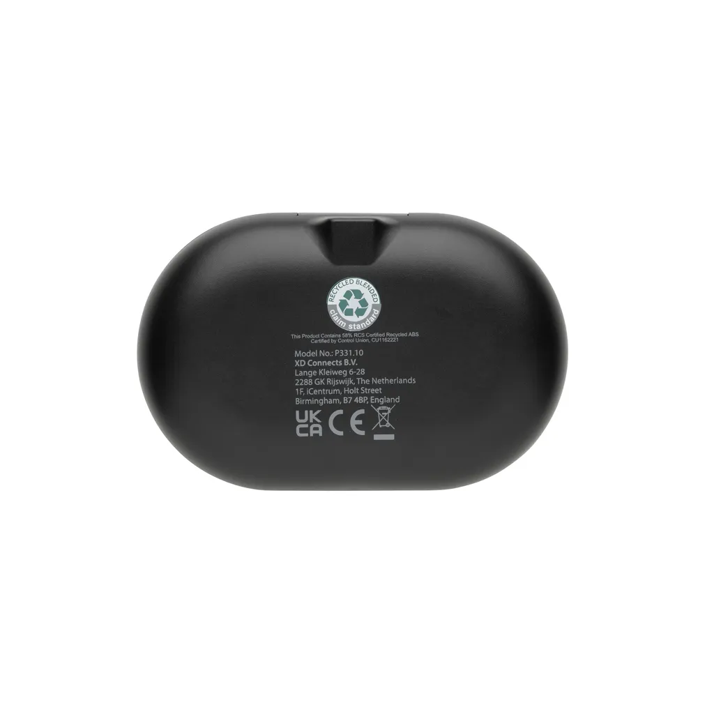 Fitsound TWS-Ohrhörer aus RCS recyceltem Kunststoff, schwarz – Bild 7