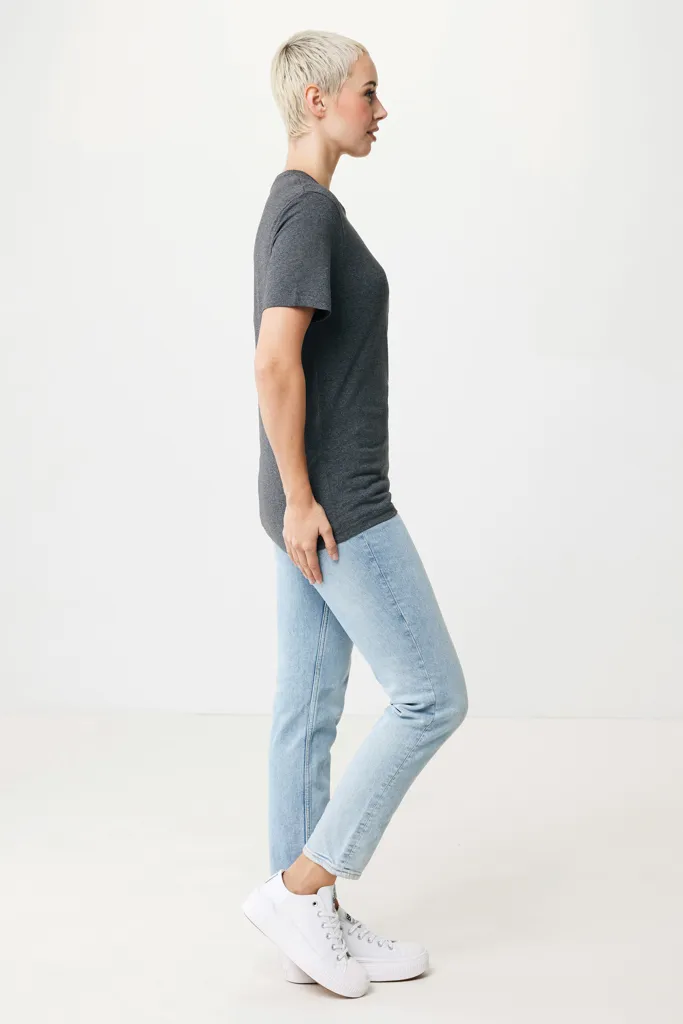 IQONIQ Manuel ungefärbtes T-Shirt aus recycelter Baumwolle, heather anthracite – Bild 11