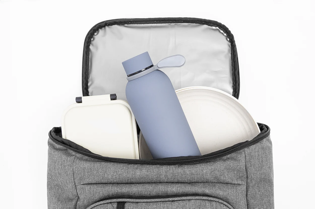 Picknick-Kühlrucksack Duonic, RPET, dunkelgrau – Bild 7