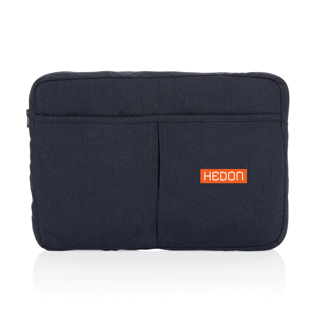 Laluka AWARE™ 15,6" Laptoptasche aus recycelter Baumwolle, navy blau – Bild 5