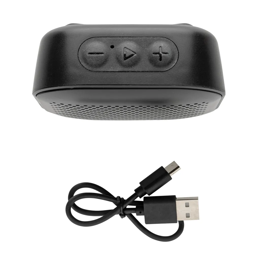 Soundbox 3W Lautsprecher aus RCS recyceltem Kunststoff, schwarz – Bild 3