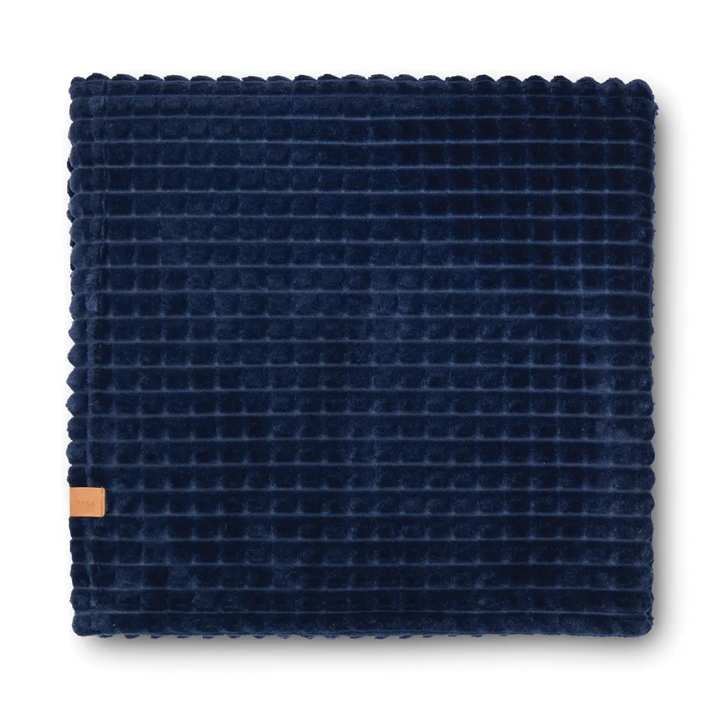 VINGA Branson Decke aus GRS recyceltem PET, navy blau – Bild 2