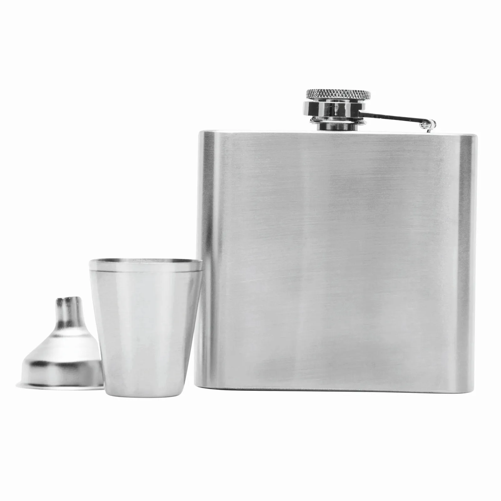 COWBOY - Edelstahl-Flachmann-Set silber, silber – Bild 3