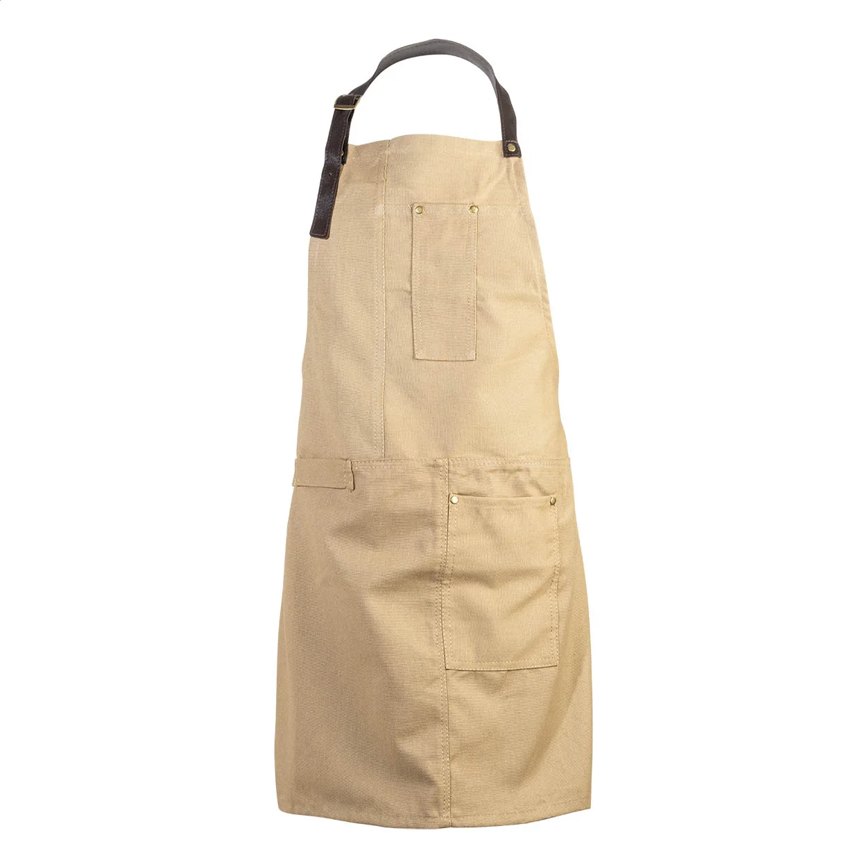 Baumwoll-Schürze James, khaki – Bild 4