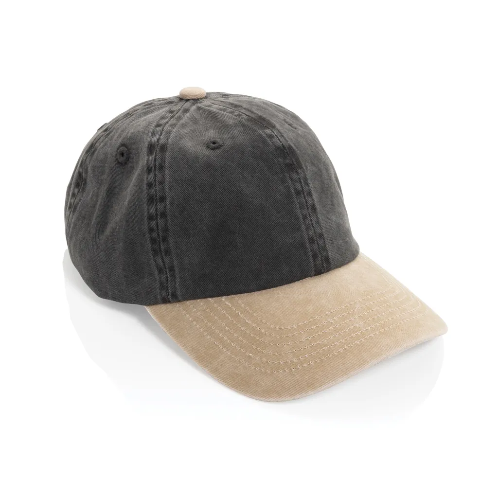 BEAU AWARE™ Two-Tone 6-Panel-Cap aus washed Cotton-Twill