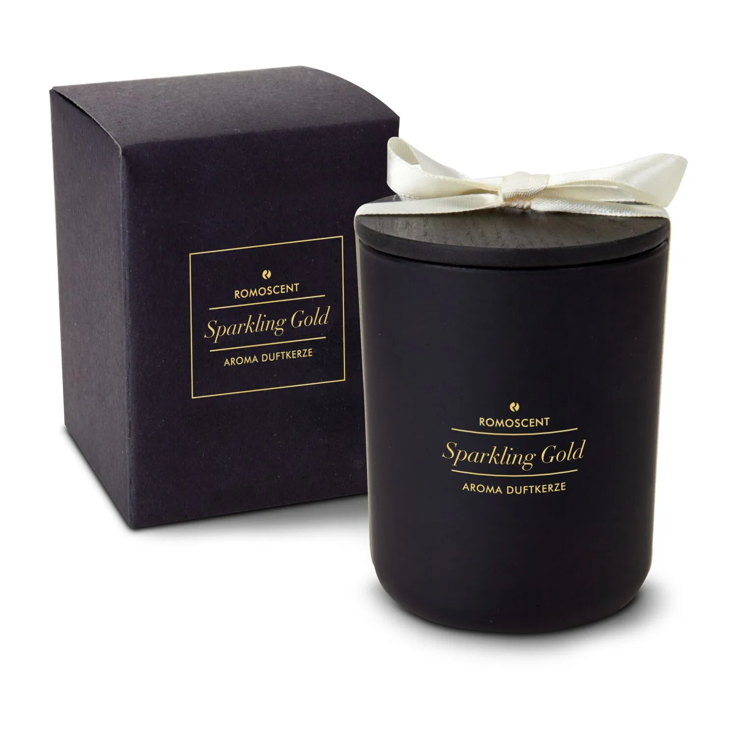 ROMOSCENT® Aromakerze Sparkling Gold, schwarz – Bild 2