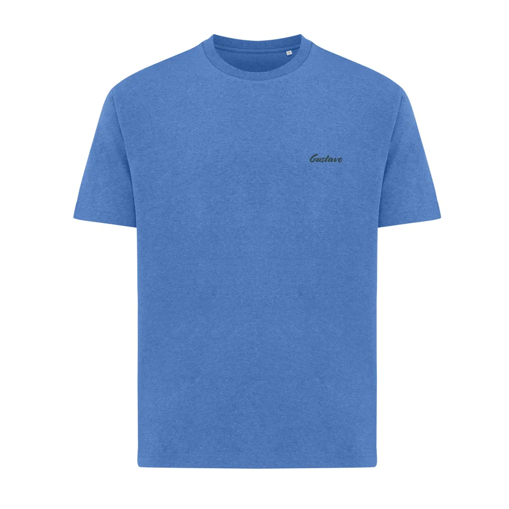 IQONIQ Teide T-Shirt aus recycelter Baumwolle, heather blue – Bild 3