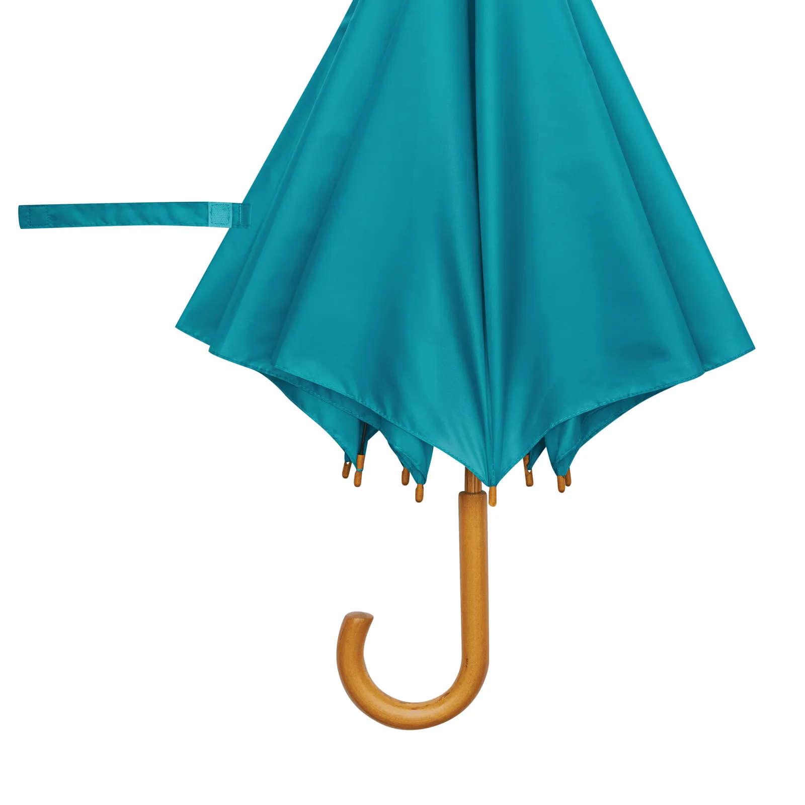 JAZZ Umbrella, Automatik-Holzstockschirm, petrol – Bild 4