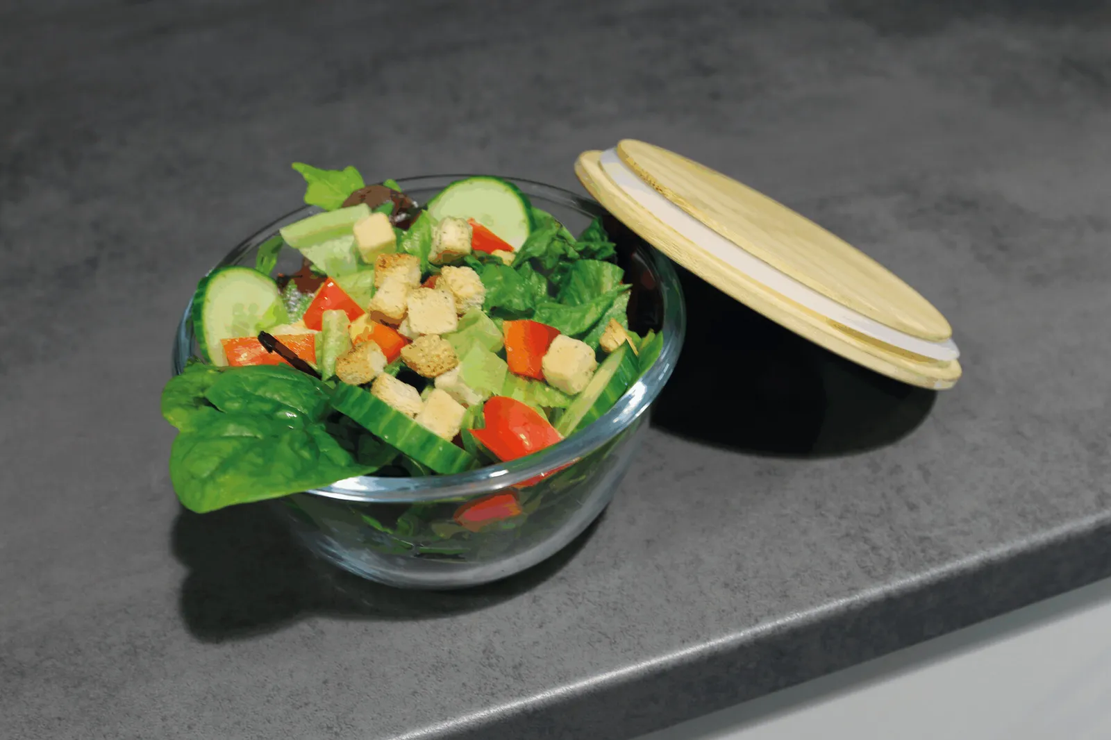 FRESH LUNCH - Glasschüssel braun, transparent, braun, transparent – Bild 8