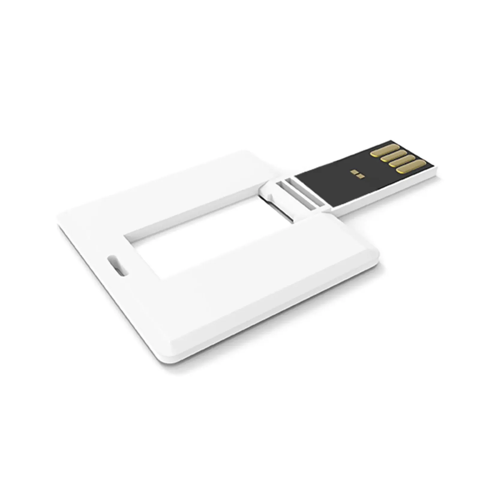 USB-Stick im quadratischen Kartenformat, Weiß – Bild 4