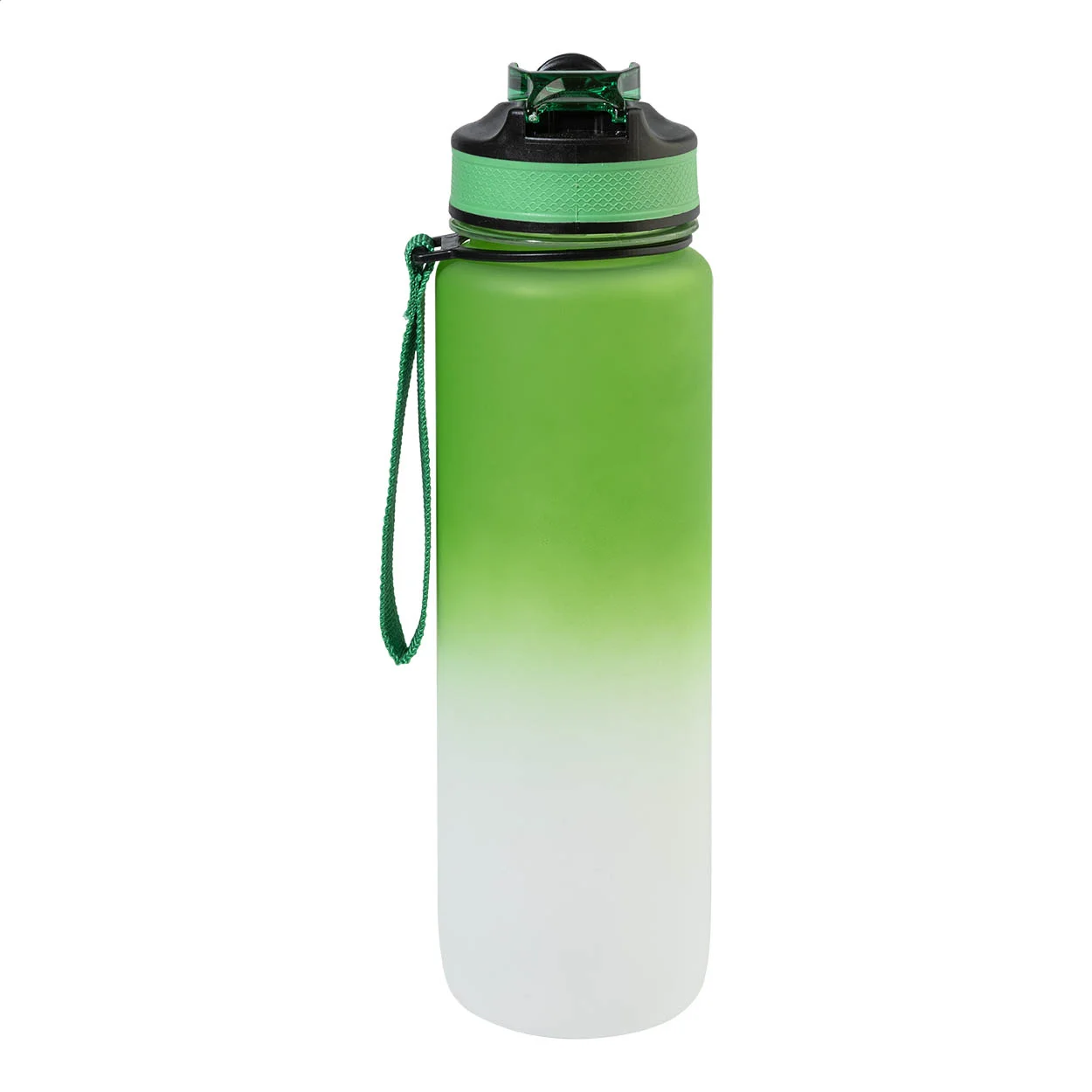 RPET Flasche mit Motivationsanzeige Sipgrade, grün – Bild 4
