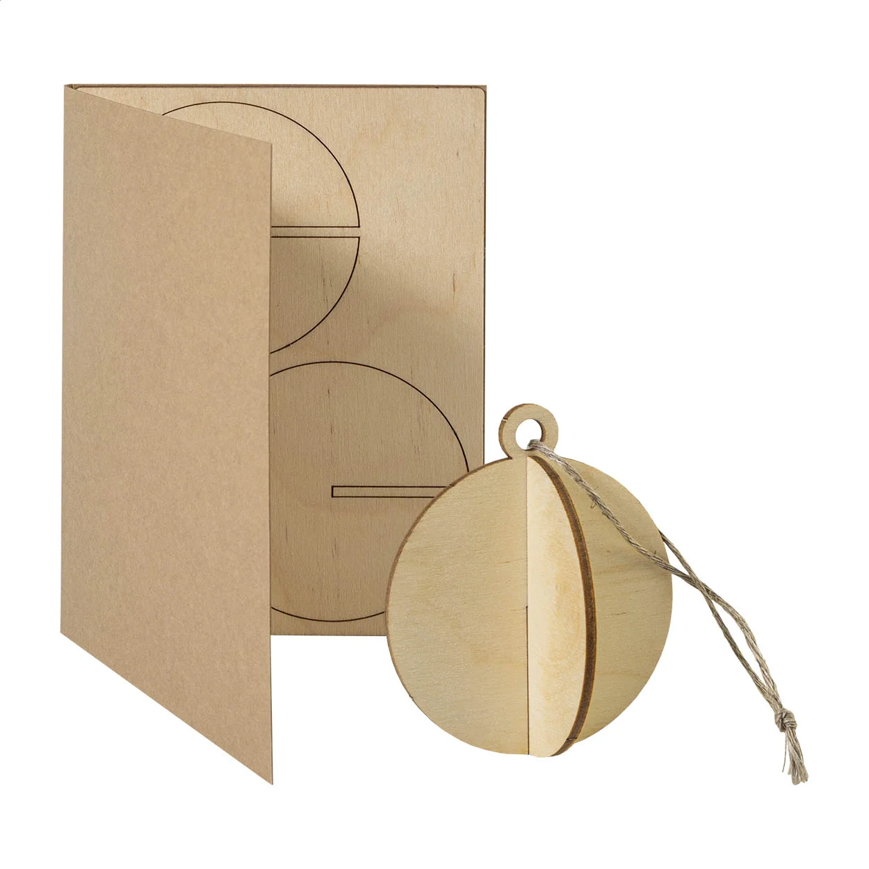 Weihnachtskarte FestiCard Kraft, Stern, natur – Bild 2