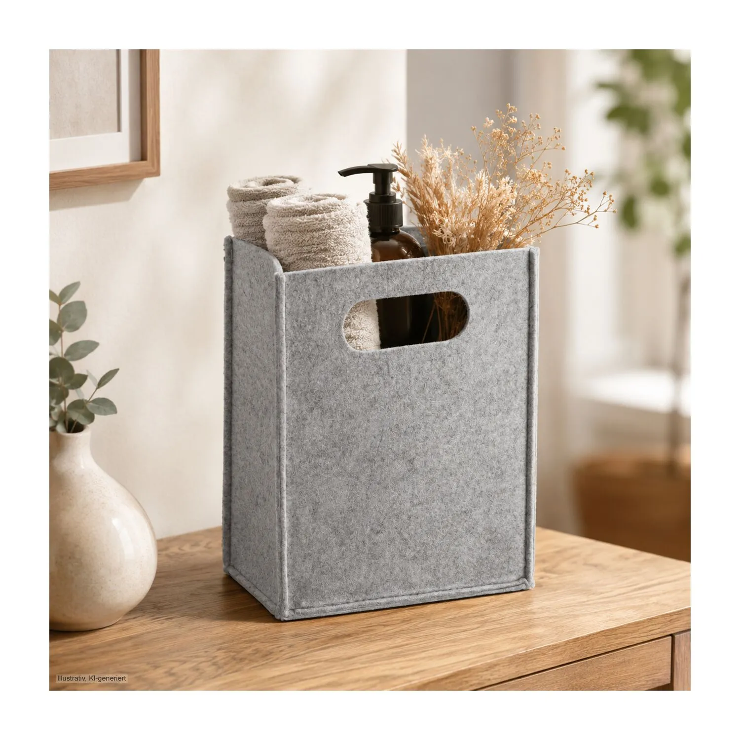 ROMINOX® Vegane Filztüte // Medana, grau – Bild 3
