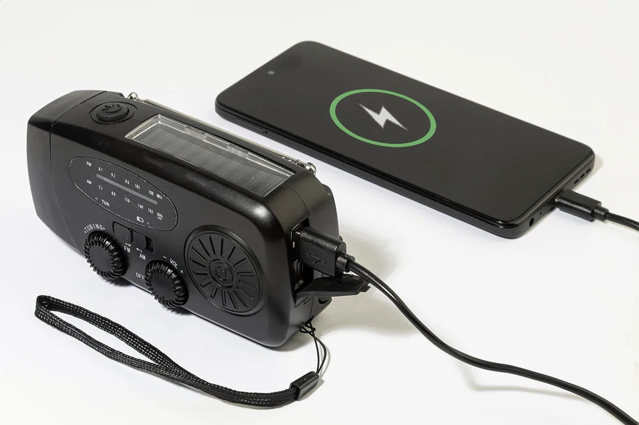 Multifunktionales Notfallradio Beacon, schwarz – Bild 7