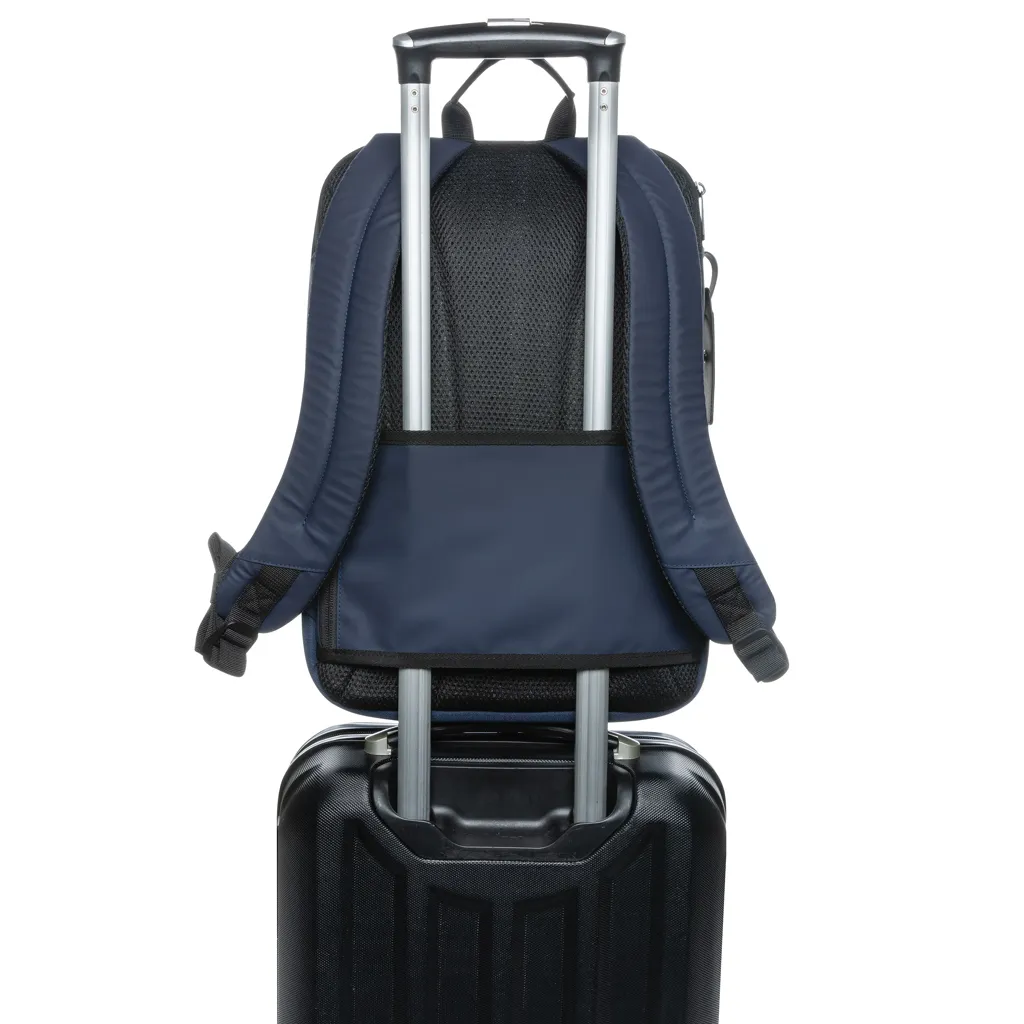Armond AWARE™ RPET 15.6" Deluxe Laptop-Rucksack, navy blau – Bild 6