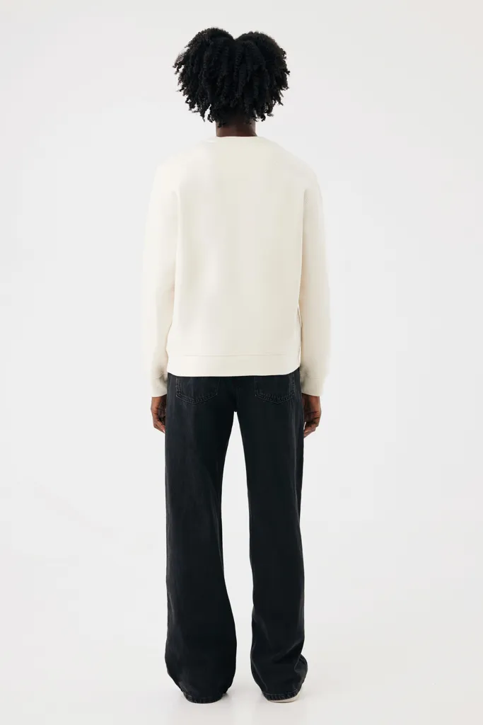 IQONIQ Torla Rundhals-Pullover aus recycelter Baumwolle, natural raw – Bild 7