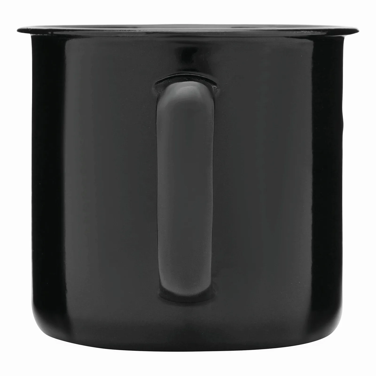 RETRO CUP - Emaille Becher, schwarz, weiß – Bild 4