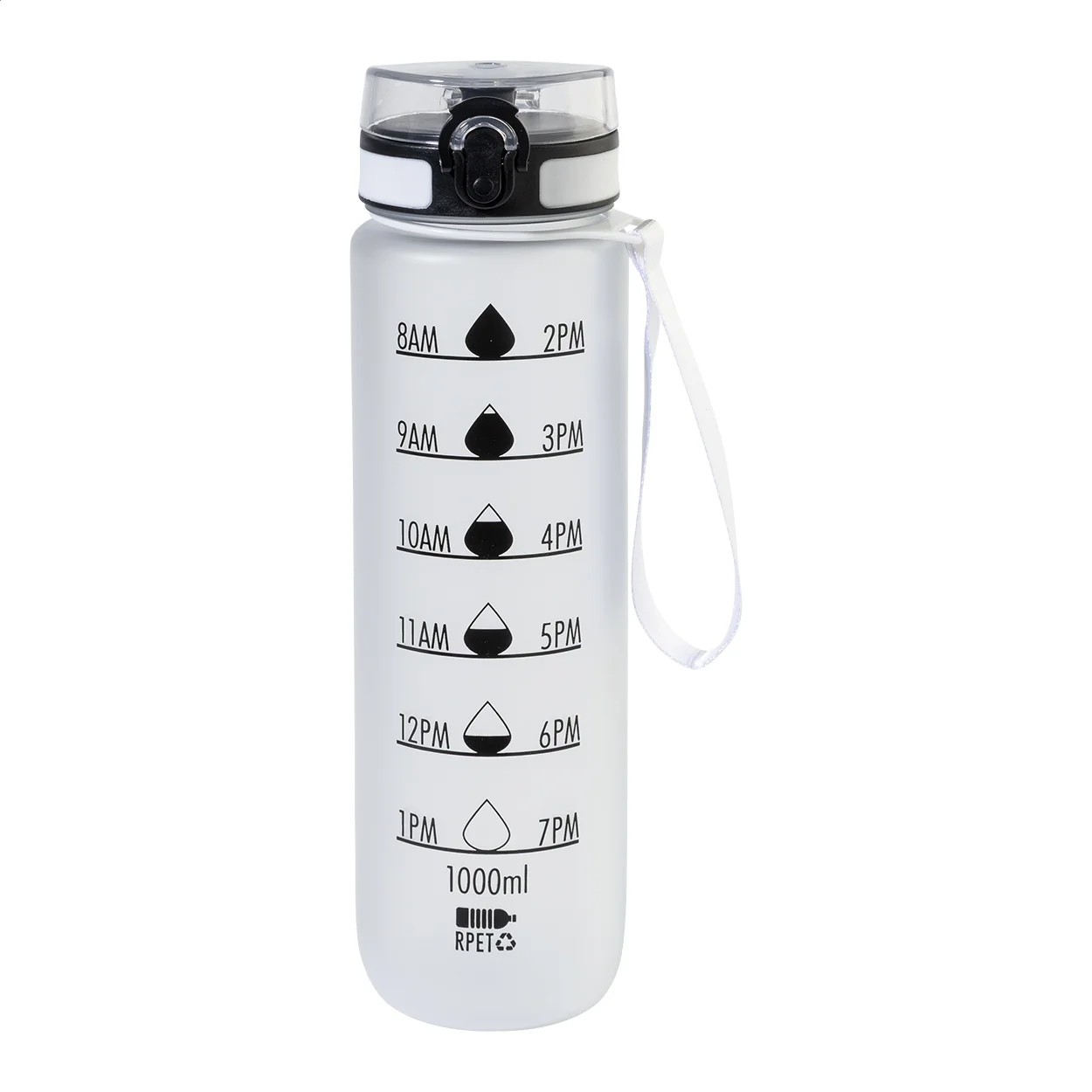 RPET Flasche mit Motivationsanzeige Sipcount