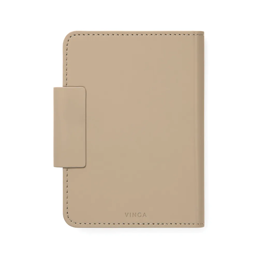 VINGA Baltimore RCS Passport Cover mit Dual-Finder, greige – Bild 3