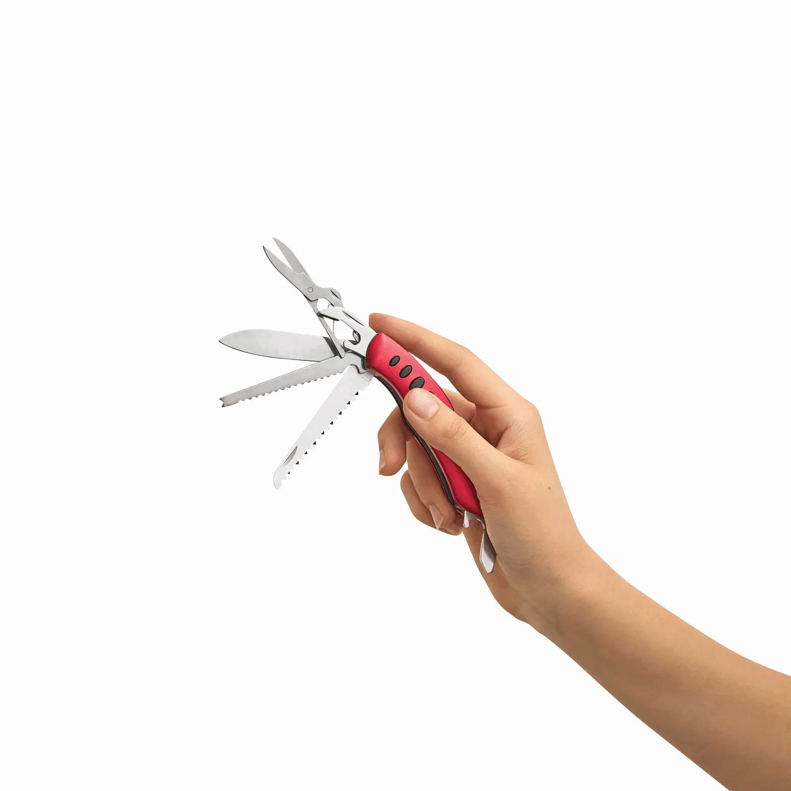 BIG R. - Taschenmesser rot, silber, rot, silber – Bild 5