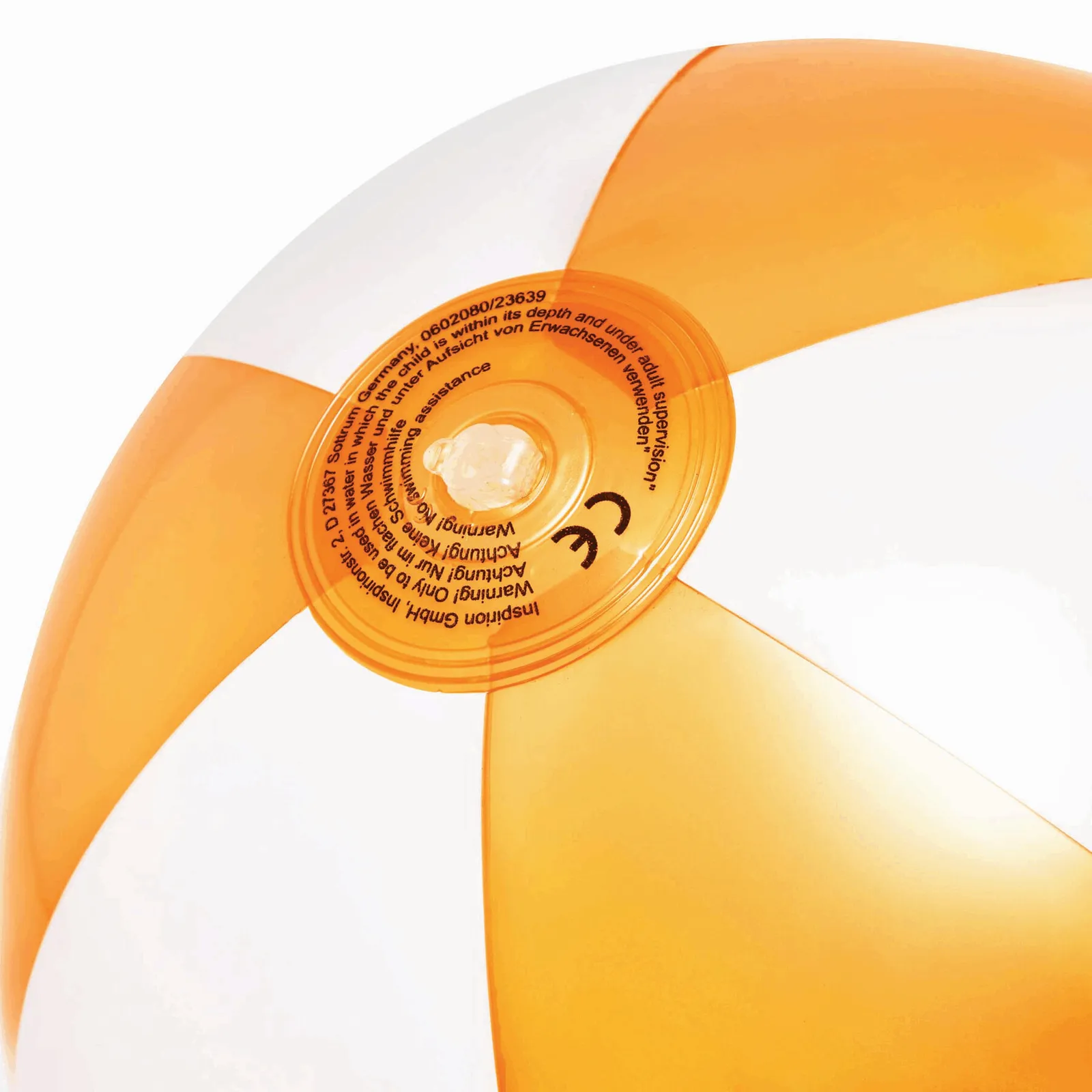 ATLANTIC SHINY - Aufblasbarer Strandball, orange, weiß – Bild 4