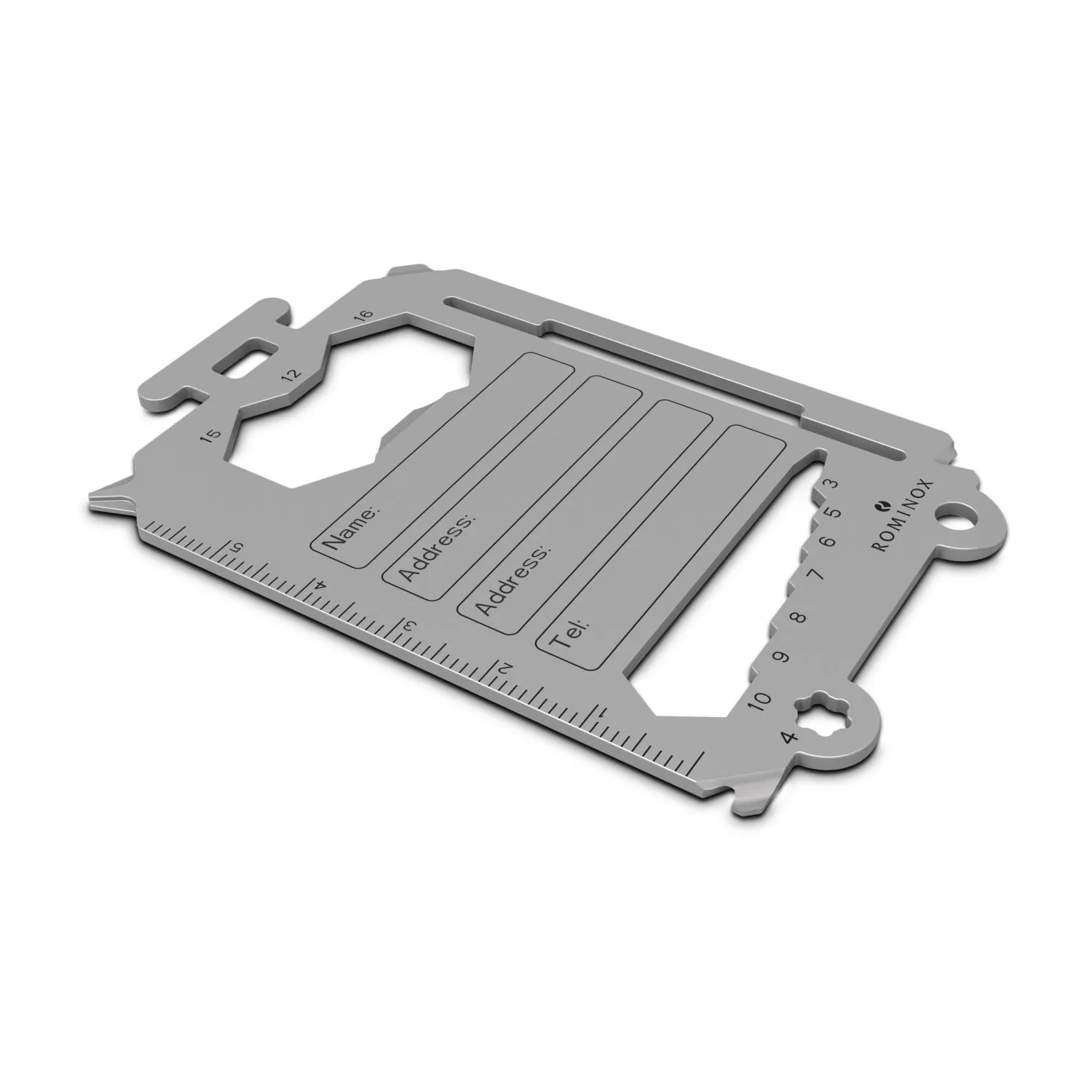 ROMINOX® Card Tool // Travel Tag - 30 Funktionen, silber – Bild 5