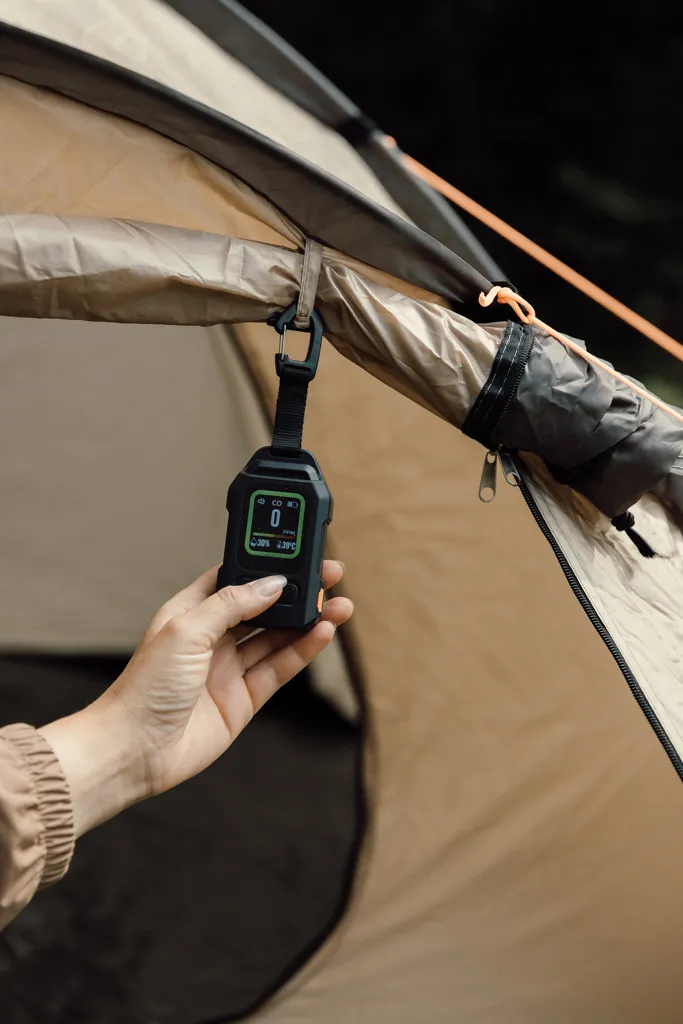 Nordic Drift Everest tragbarer CO-Detektor mit LED & Alarm, schwarz – Bild 7