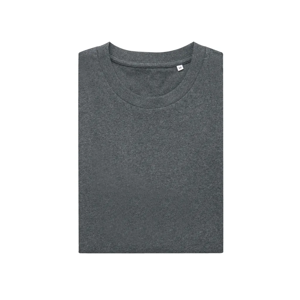 IQONIQ Manuel ungefärbtes T-Shirt aus recycelter Baumwolle, heather anthracite – Bild 4