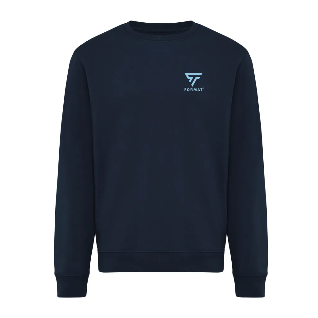 IQONIQ Torla Rundhals-Pullover aus recycelter Baumwolle, navy blau – Bild 4