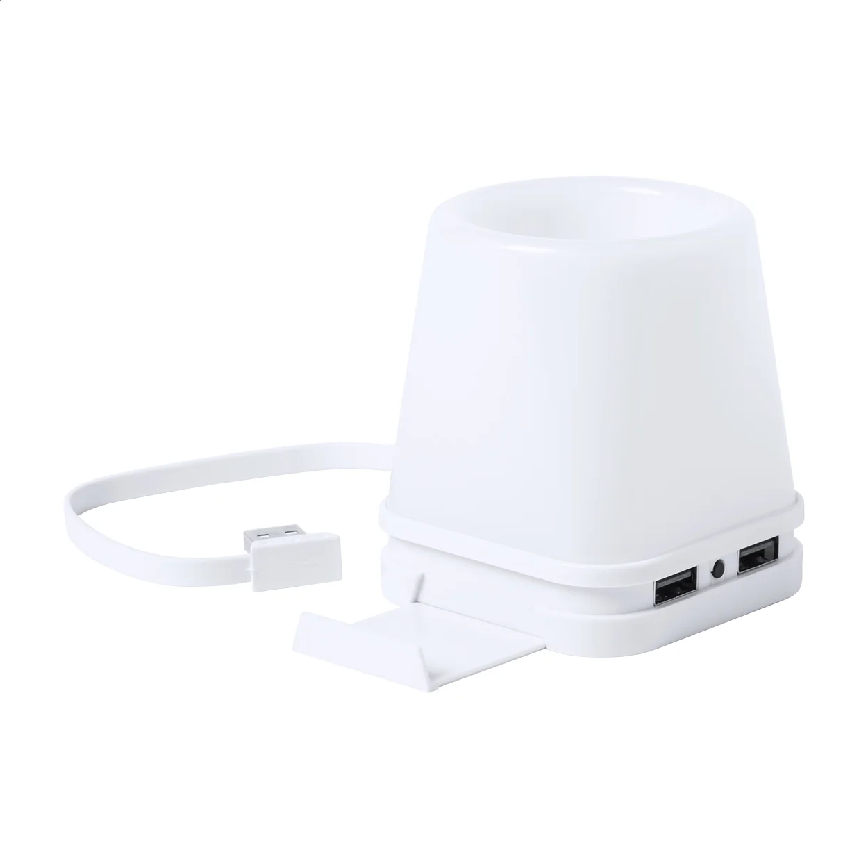 Stifteköcher Lumeo mit USB-Hub, weiß – Bild 2