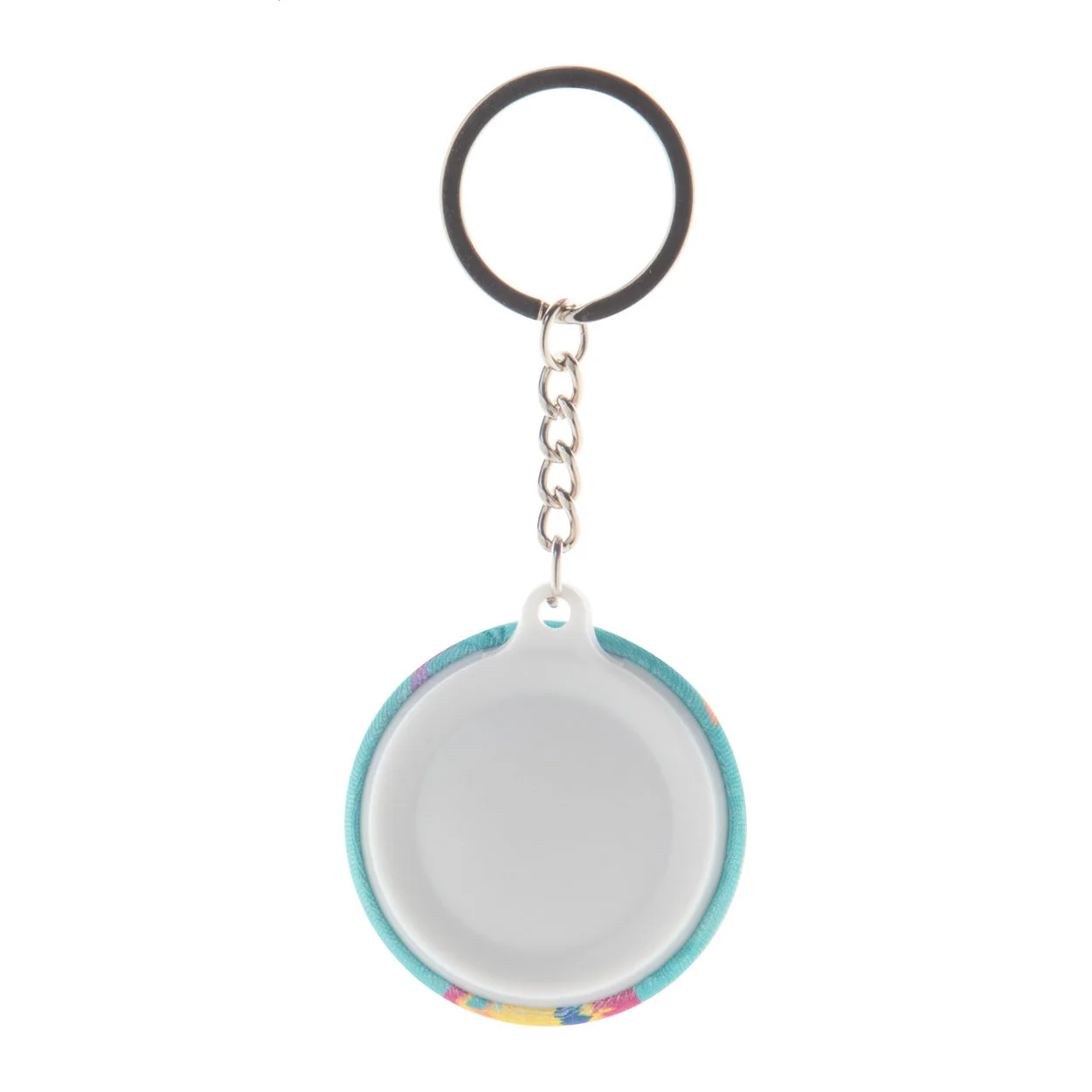 Button-Schlüsselanhänger KeyBadge RPET Mini, weiß – Bild 5