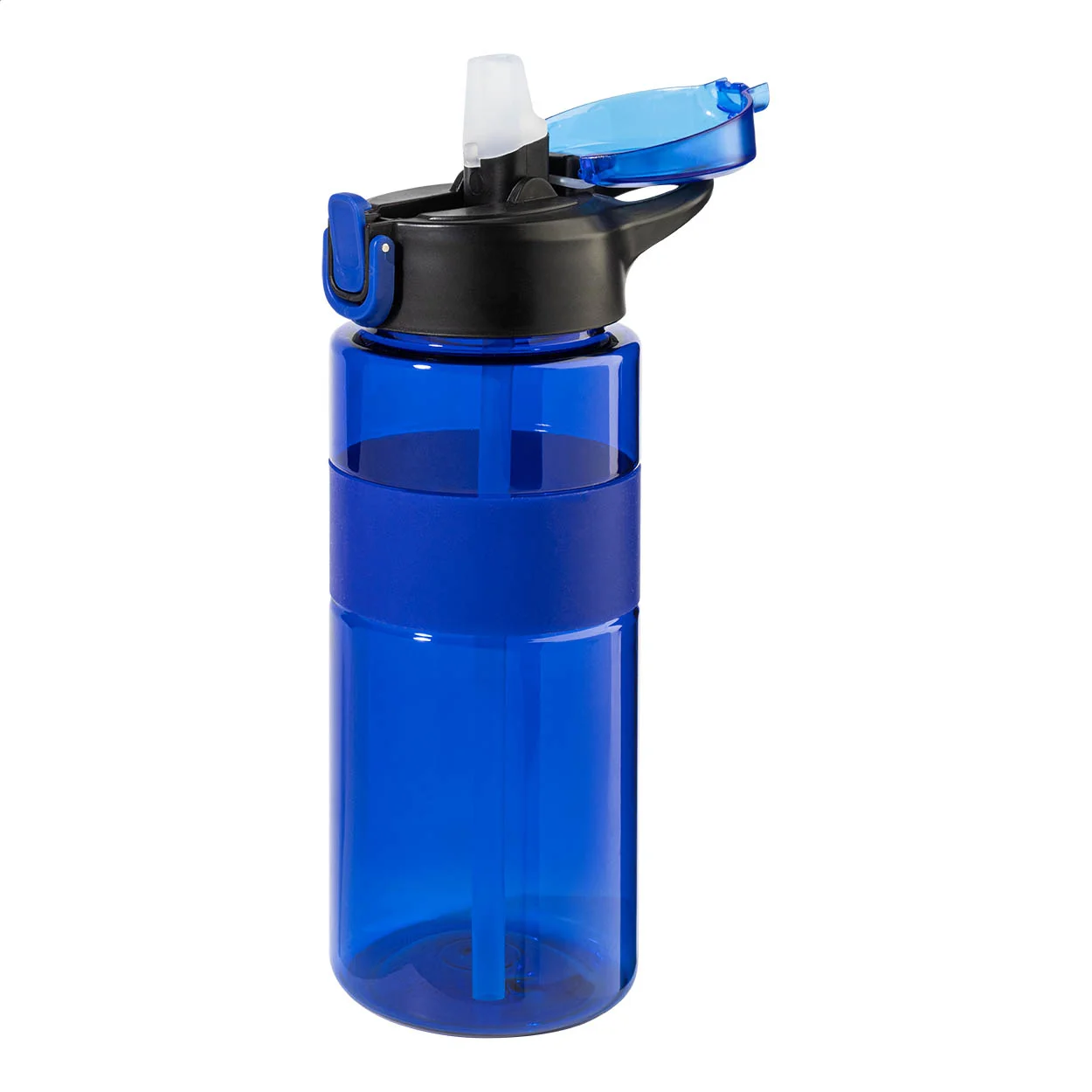 RPET Trinkflasche Fitgrip, blau – Bild 2