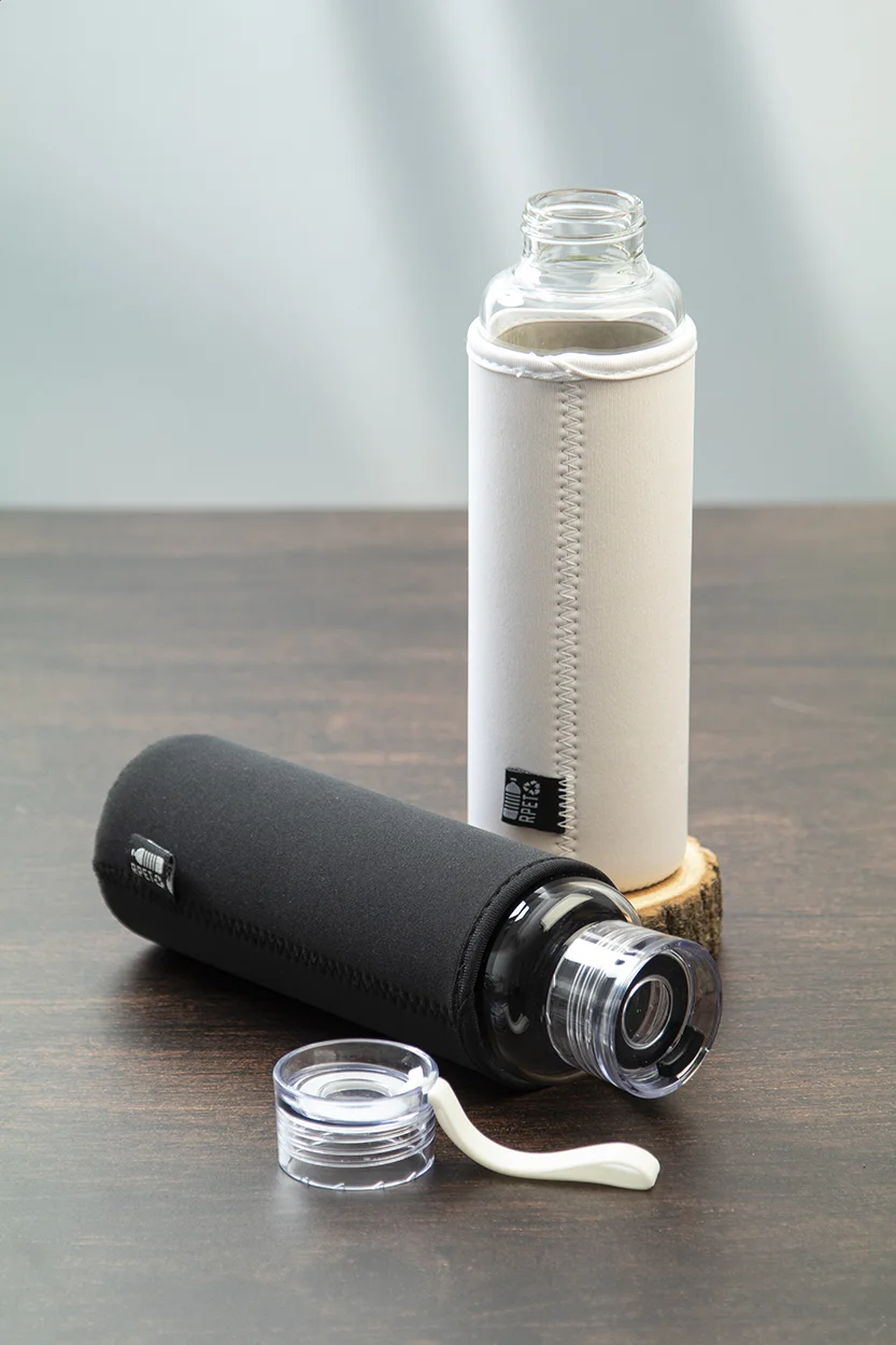 Flasche Vitrem aus recyceltem Glas, schwarz – Bild 6