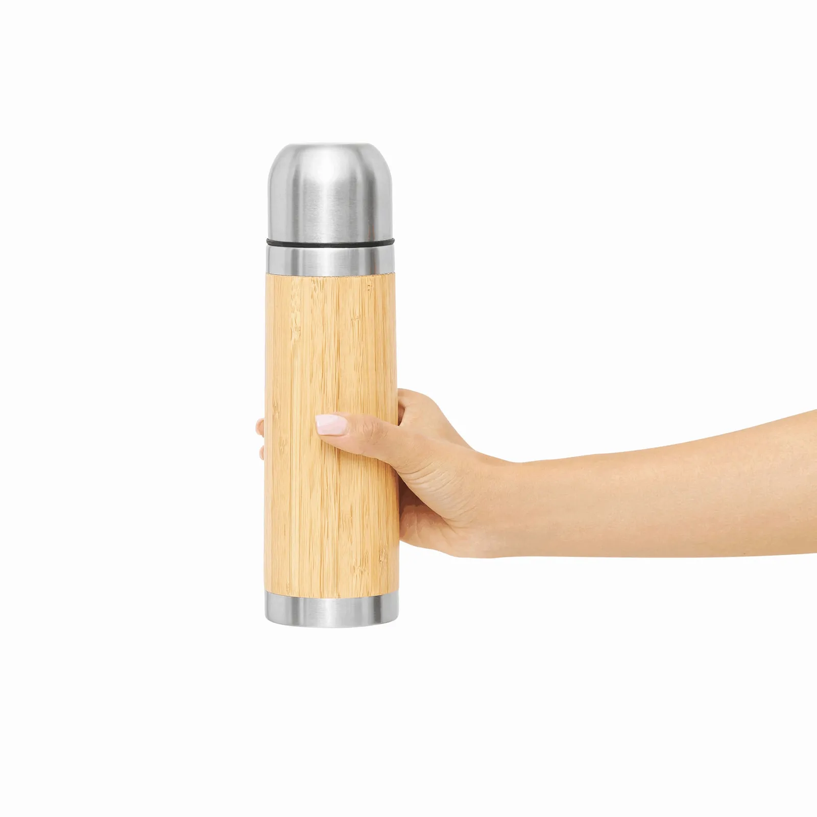 BAMBOO SPACE - Vakuum-Isolierkanne braun, silber, braun, silber – Bild 8