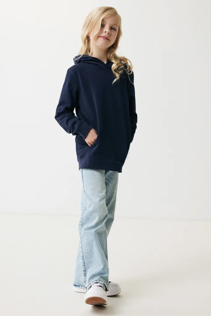 IQONIQ Yengo KidsHoodie mit Seitentaschen aus rec. Baumwolle, navy blau – Bild 5