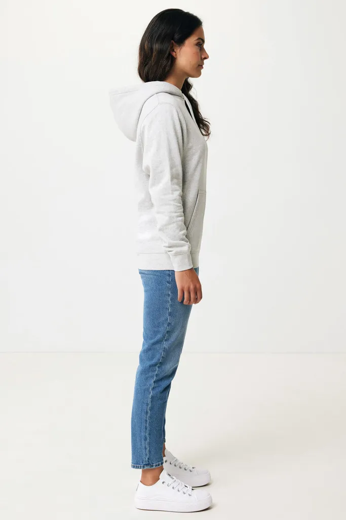 IQONIQ Rila Lightweight Hoodie aus recycelter Baumwolle, light heather grey – Bild 7