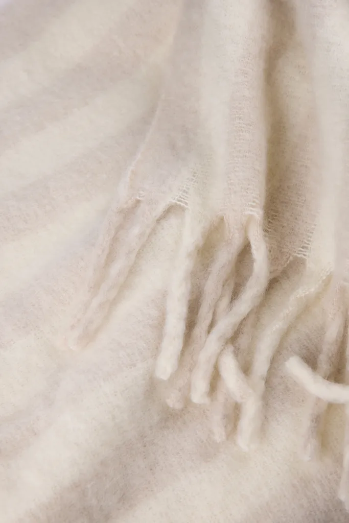 VINGA Lioro Decke aus GRS Wollmischung, beige – Bild 4