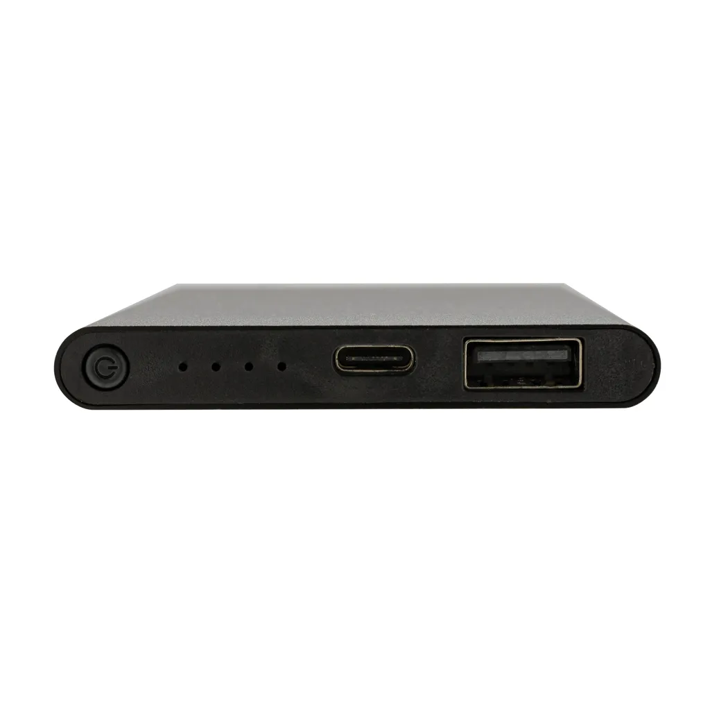 4.000mAh Type-C Powerbank aus RCS recyeltem ABS & Aluminium, schwarz – Bild 4