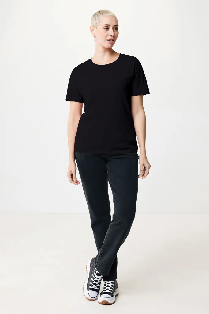 IQONIQ Yala Damen T-Shirt aus recycelter Baumwolle, schwarz – Bild 4