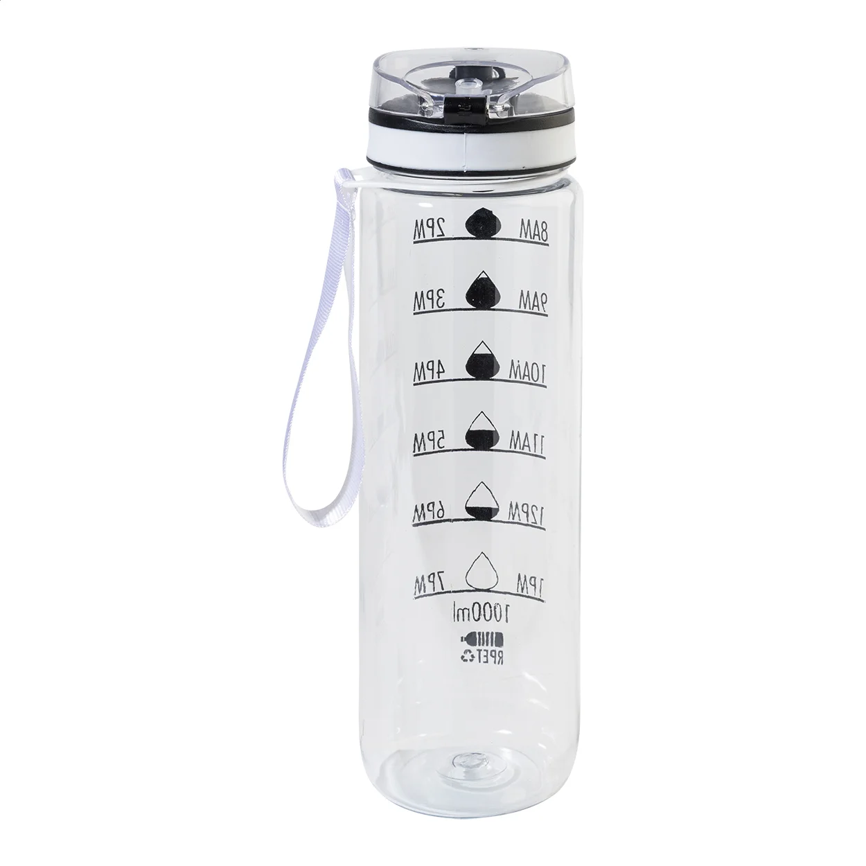 RPET Flasche mit Motivationsanzeige Sipcount, transparent – Bild 4