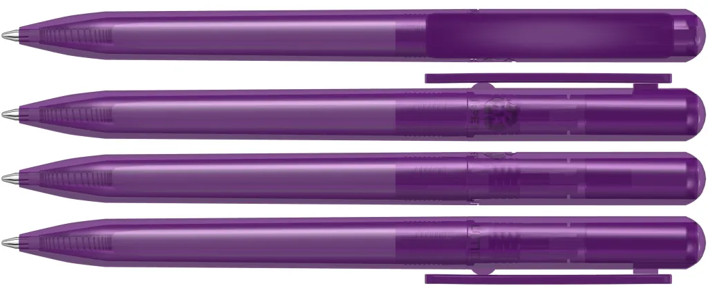 RECYCLED PET PEN CHANGE transparent Drehkugelschreiber violett, violett – Bild 2