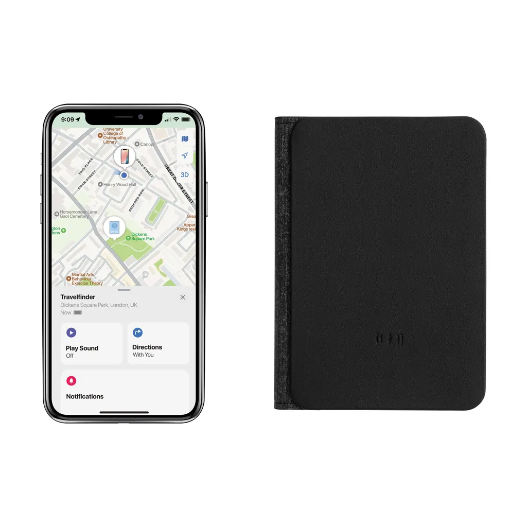Travelfinder RCS Polyester Passtasche mit weltweiter Ortung, schwarz – Bild 6