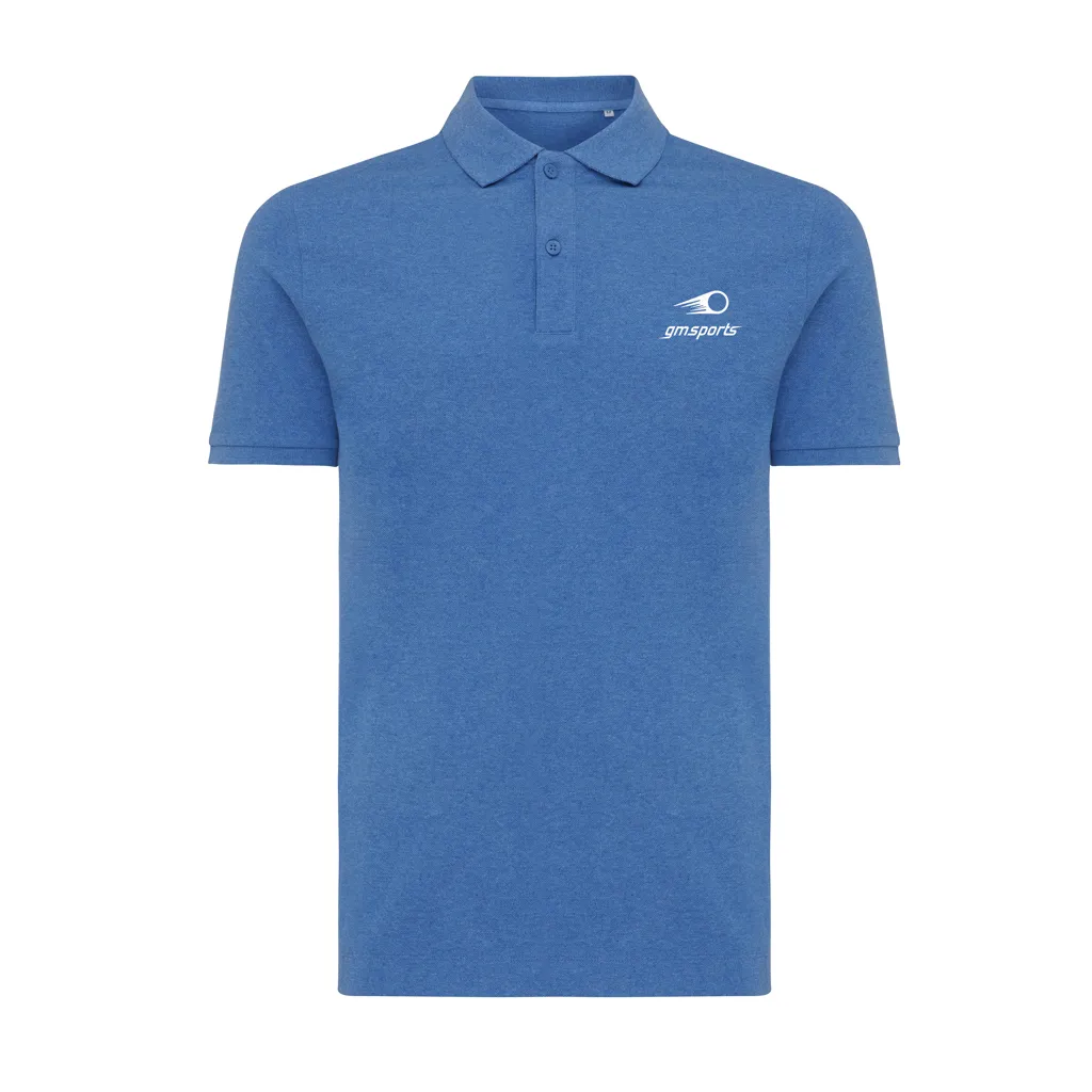 IQONIQ Yosemite Piqué-Poloshirt aus recycelter Baumwolle, heather blue – Bild 4