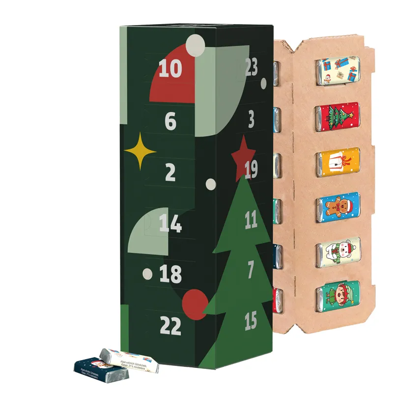 Adventskalender Eco High Tower, Alpenmilch-Schokotäfelchen