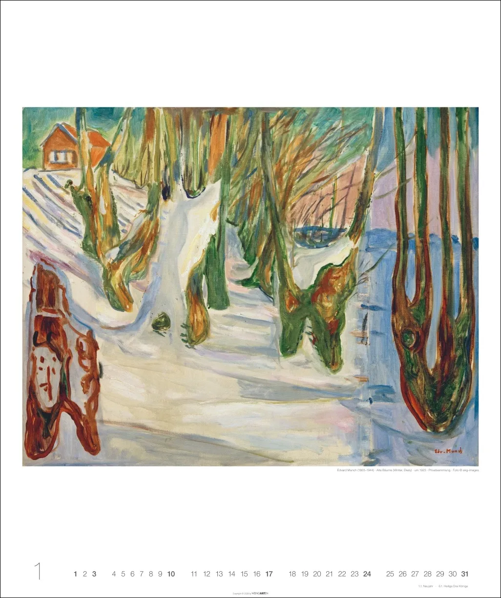 Edvard Munch Edition Wandkalender 2027 – Bild 2